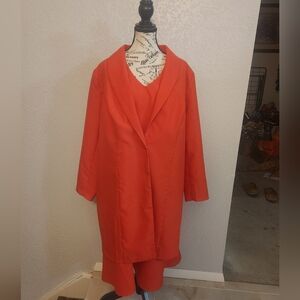 Roaman's Vibrant Red 2 Piece Jacket Dress